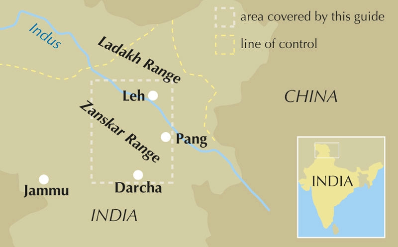 Trekking in Ladakh - Location Map