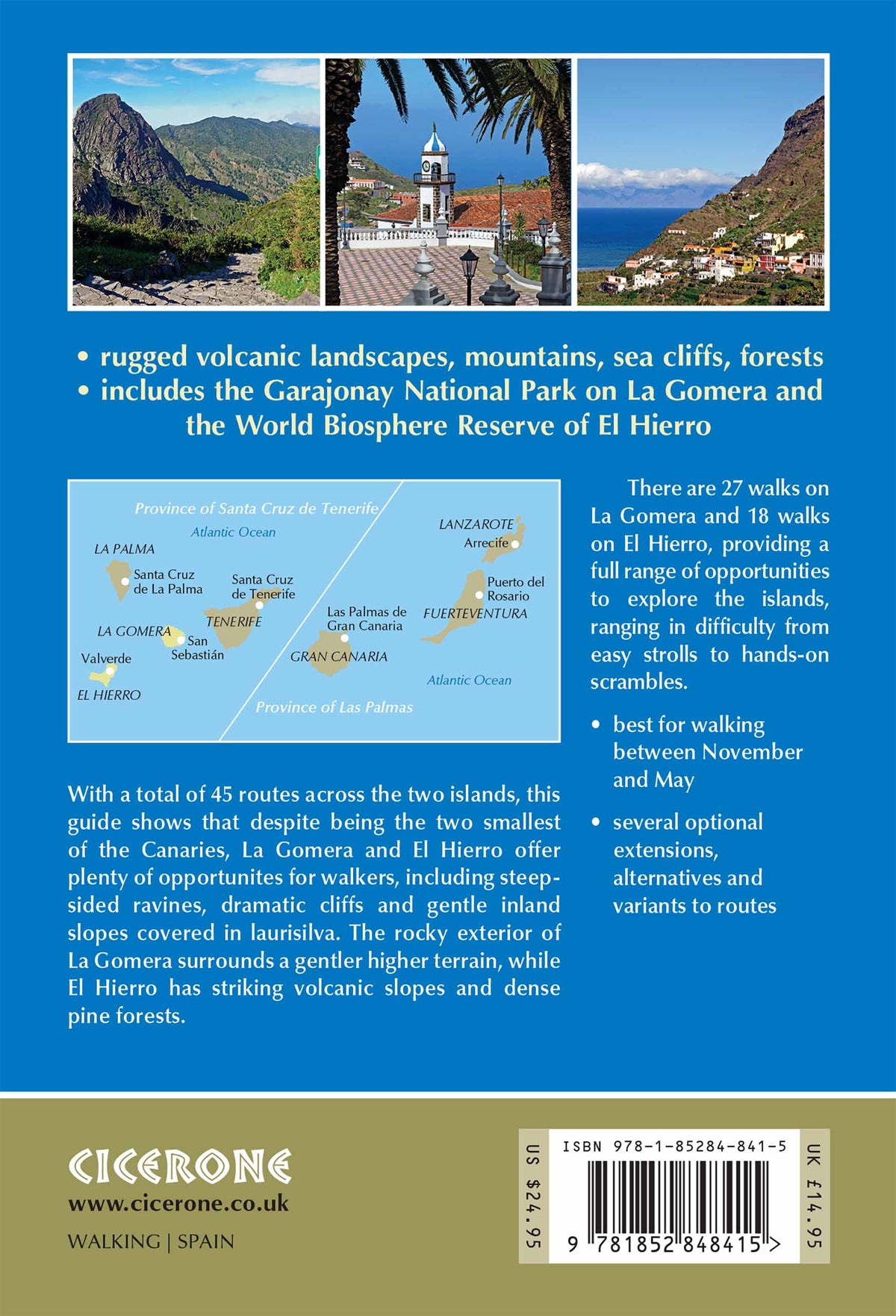 Walking on La Gomera and El Hierro - Back Cover