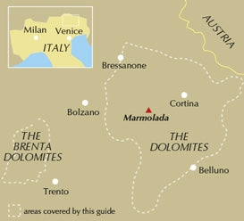 Walking in the Dolomites - Location Map