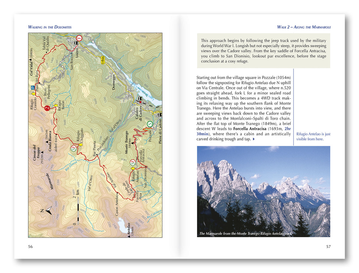 Walking in the Dolomites - Route Photos