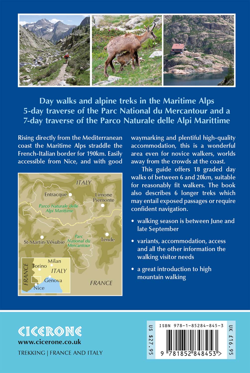 Walks and Treks in the Maritime Alps - Back Cover