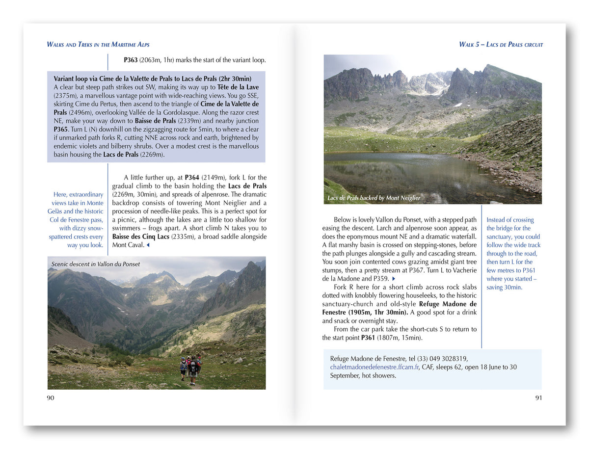 Walks and Treks in the Maritime Alps - Route Photos