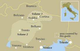 Via Ferratas of the Italian Dolomites Volume 1 - Location Map