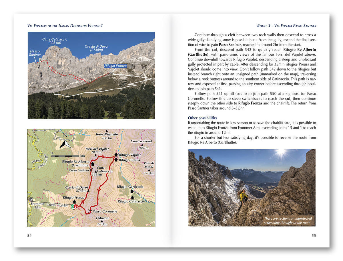 Via Ferratas of the Italian Dolomites Volume 1 - Route Photos