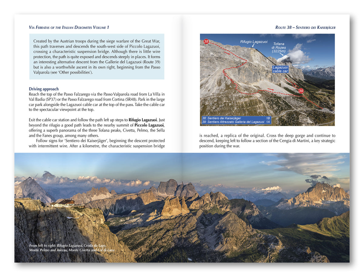 Via Ferratas of the Italian Dolomites Volume 1 - Route Photos