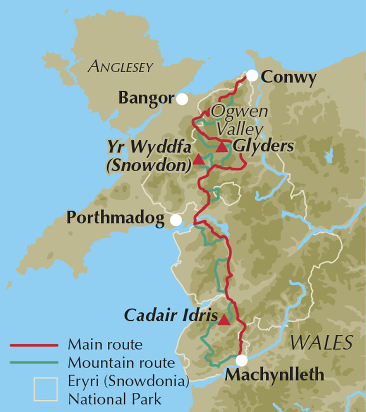 The Snowdonia Way - Location Map
