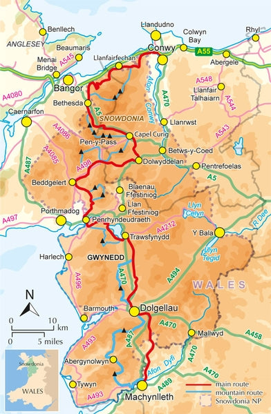 The Snowdonia Way - Overview Map