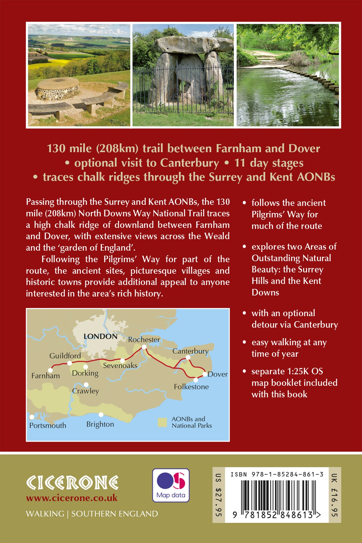 The North Downs Way - Back Cover