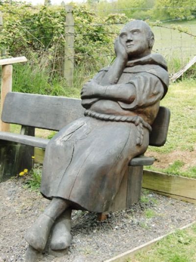 The North Downs Way - Route Photos - A pilgrim monk rests beside the Pilgrims’ Way outside Harrietsham (Stage 9)