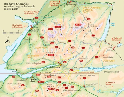 Ben Nevis and Glen Coe - Overview Map
