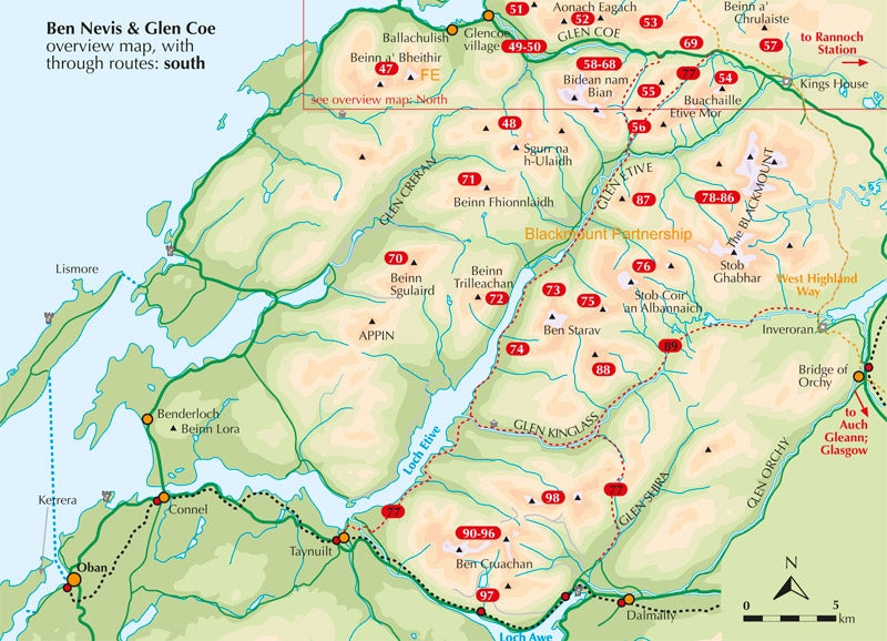 Ben Nevis and Glen Coe - Overview Map