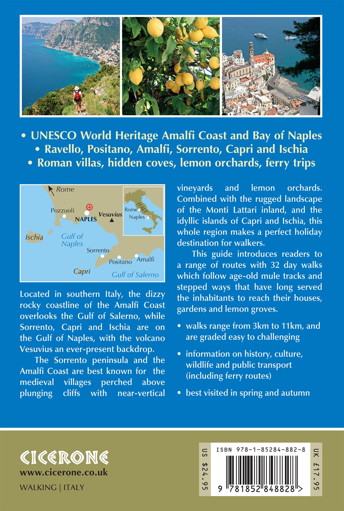 Walking on the Amalfi Coast - Back Cover