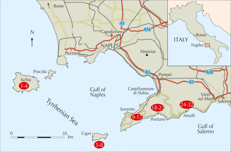 Walking on the Amalfi Coast - Overview Map