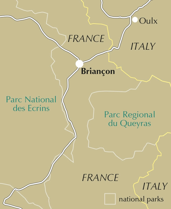 Walking in the Brianconnais - Location Map