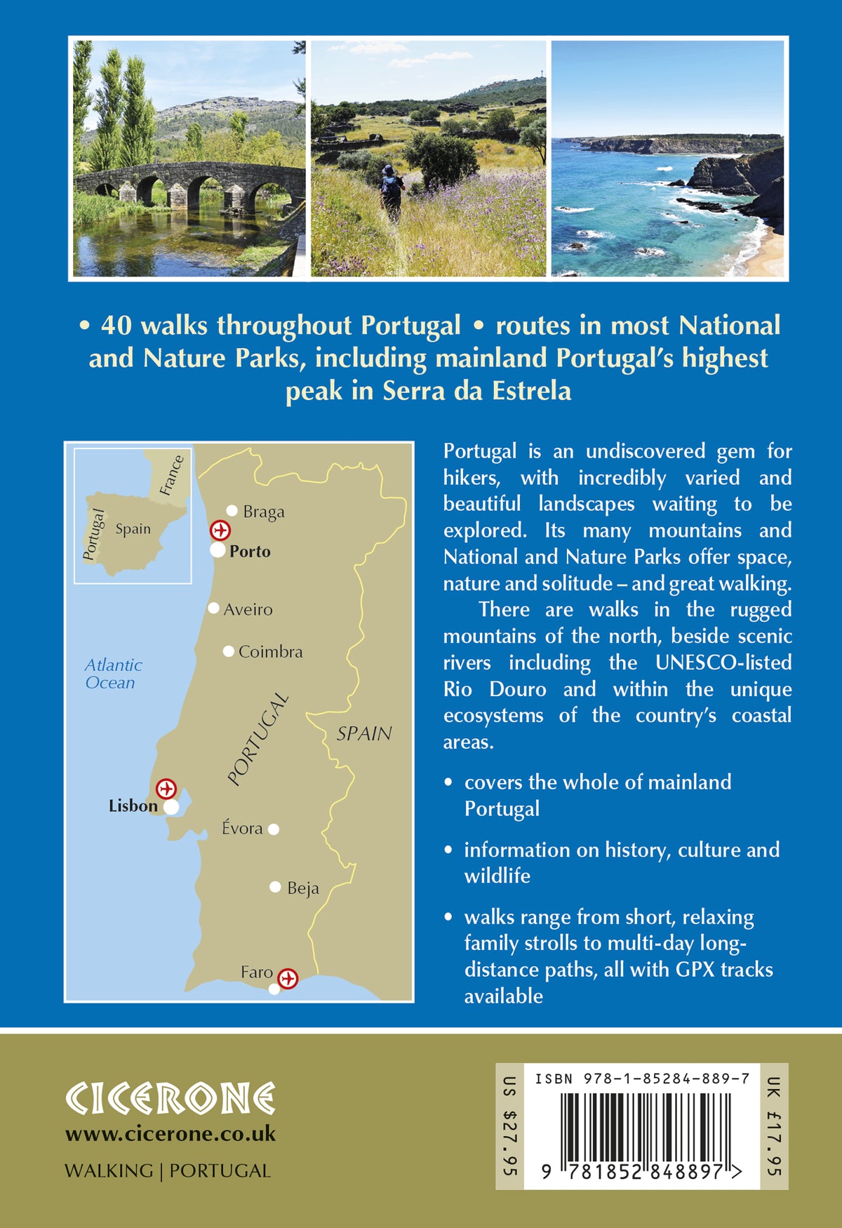 Walking in Portugal - Back Cover