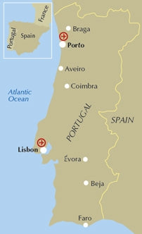Walking in Portugal - Location Map