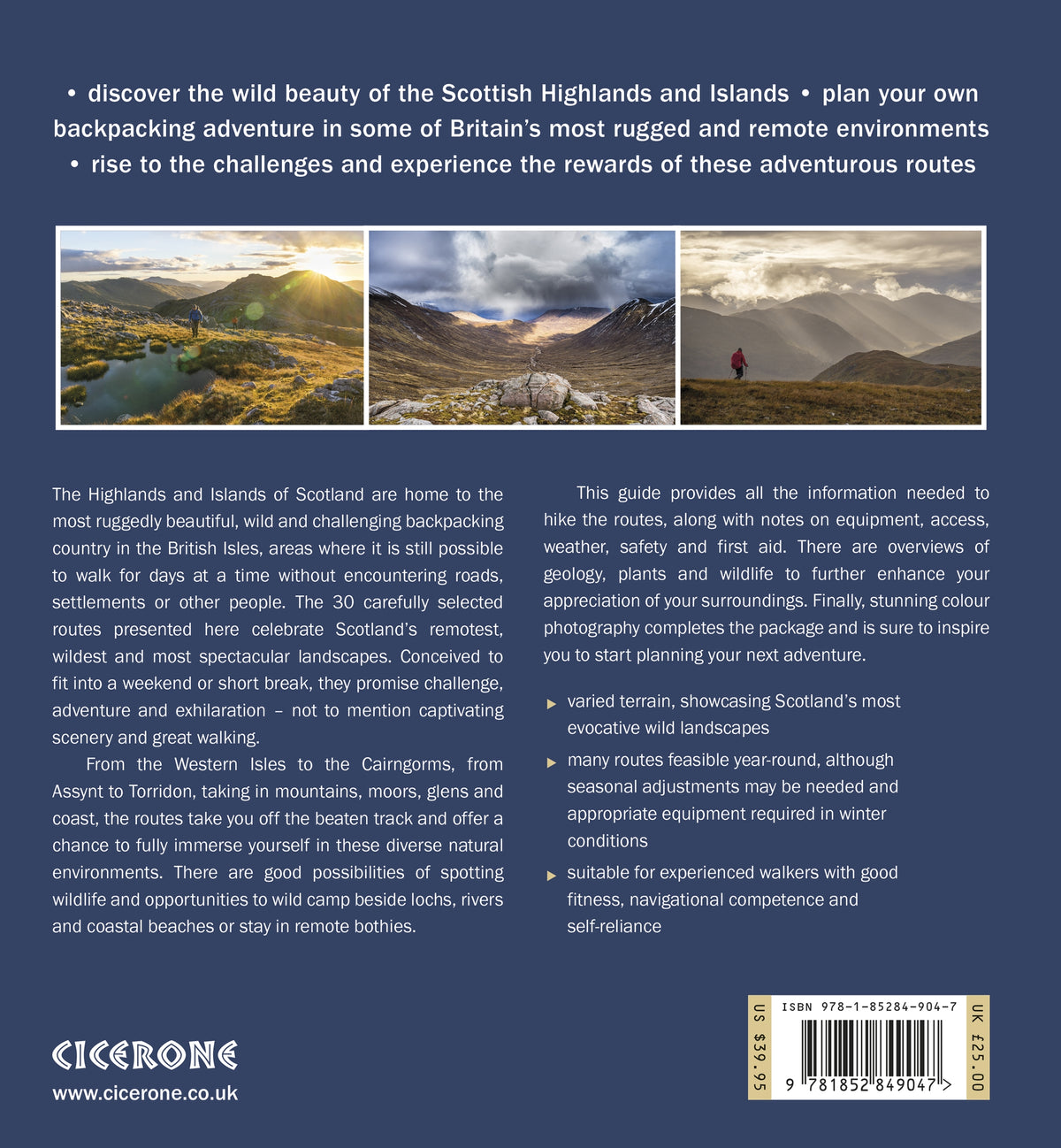 Scottish Wild Country Backpacking - Back Cover
