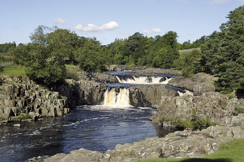 Walking in the North Pennines - Route Photos - The River Tees displays some of the finest and most powerful waterfalls in England (Walk 25)