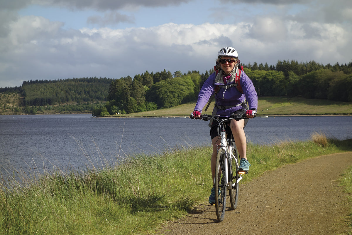Cycling the Reivers Route - Route Photos - Enjoying the purpose-built Lakeside Way around Kielder Water (Day 3)
