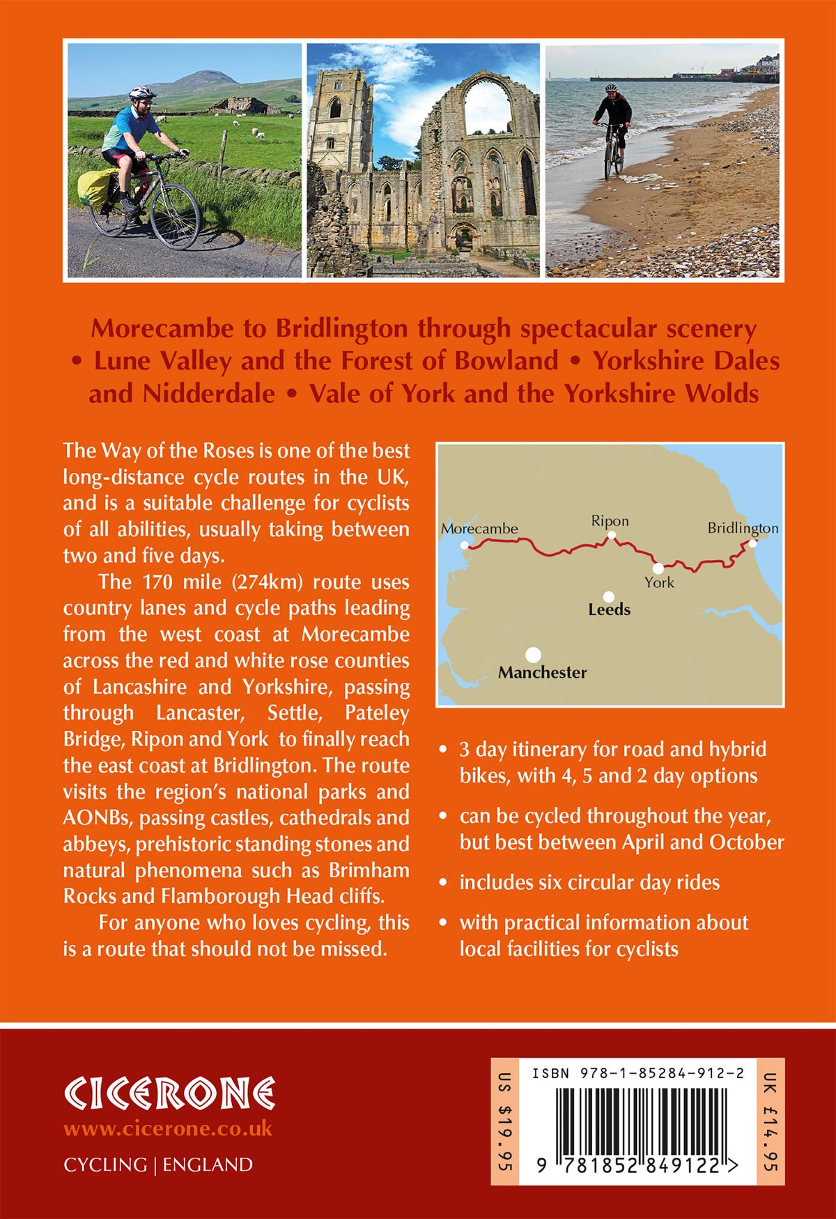 Cycling the Way of the Roses - Back Cover
