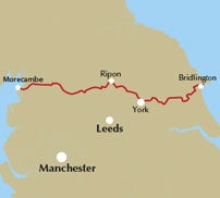 Cycling the Way of the Roses - Location Map