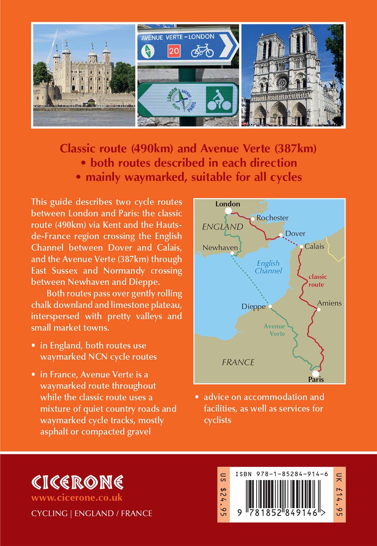 Cycling London to Paris - Back Cover