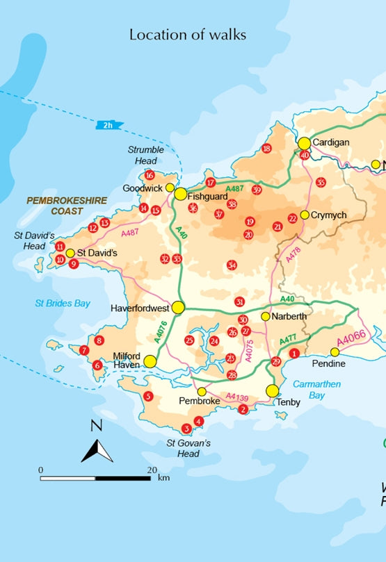 Walking in Pembrokeshire - Overview Map