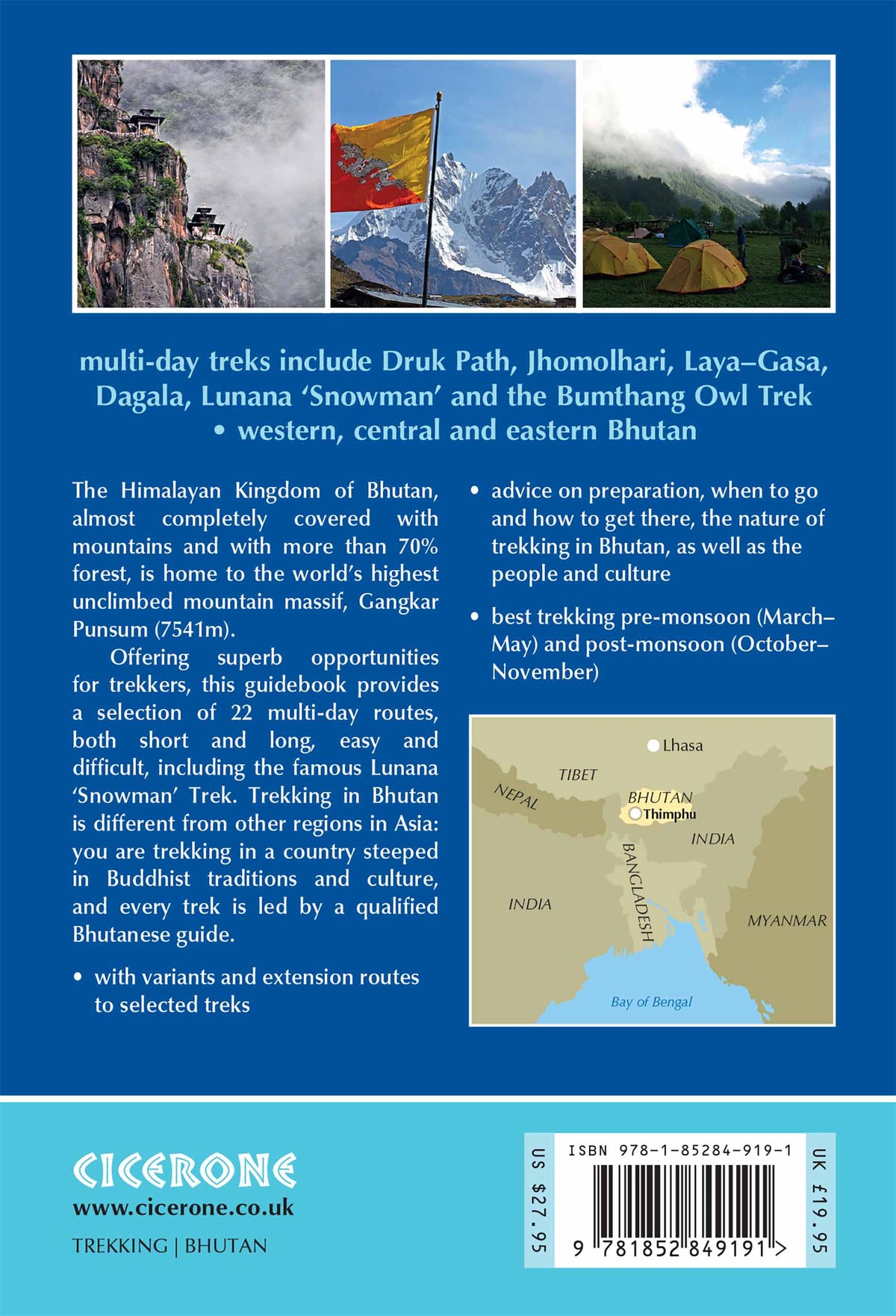 Trekking in Bhutan - Back Cover