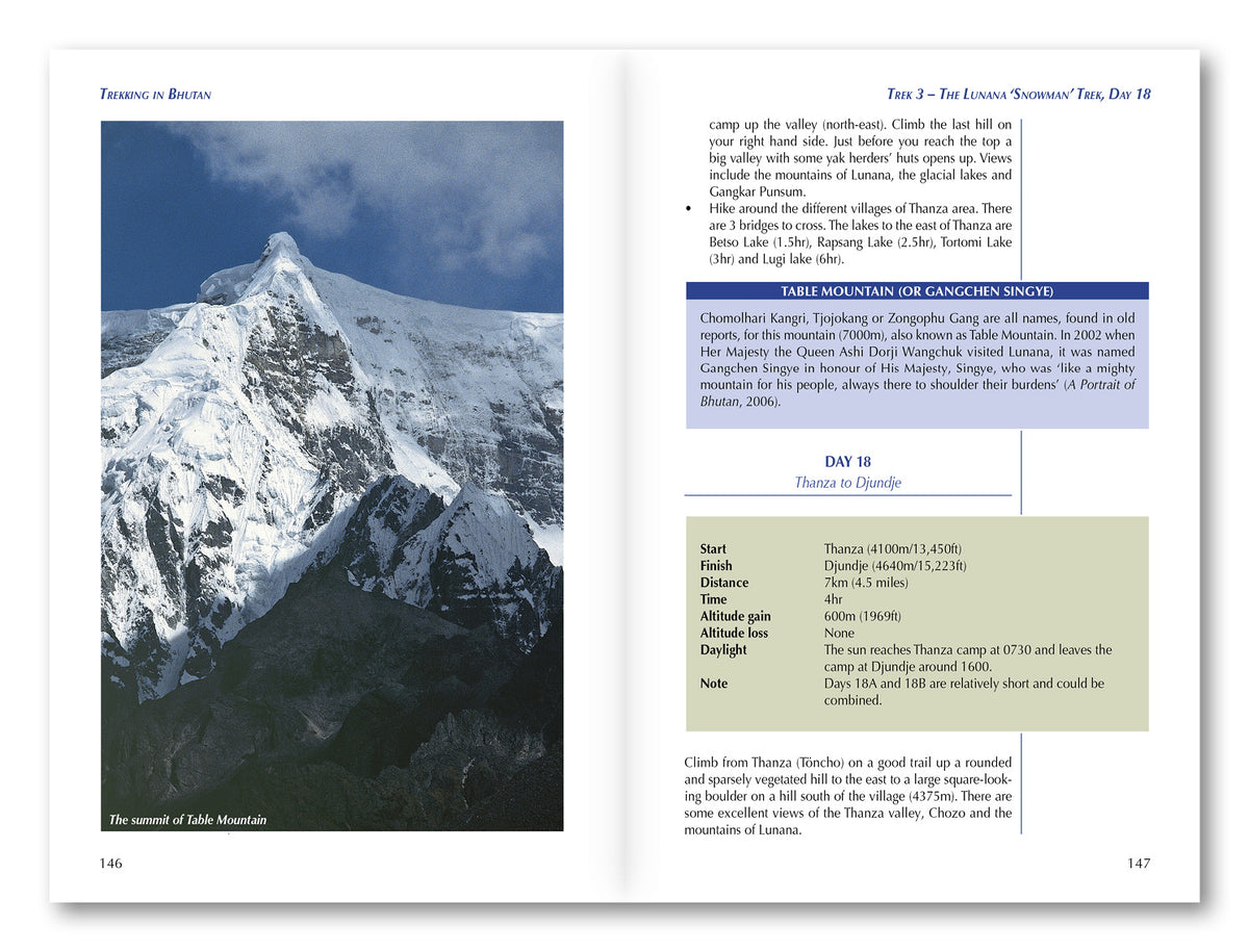 Trekking in Bhutan - Route Photos