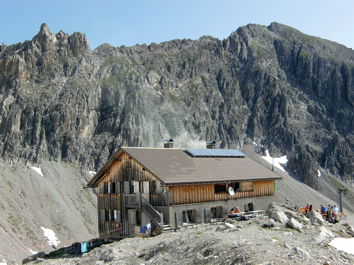 The Mountain Hut Book - Route Photos - Totalp Hut in the Rätikon Alps is extremely popular with visiting walkers