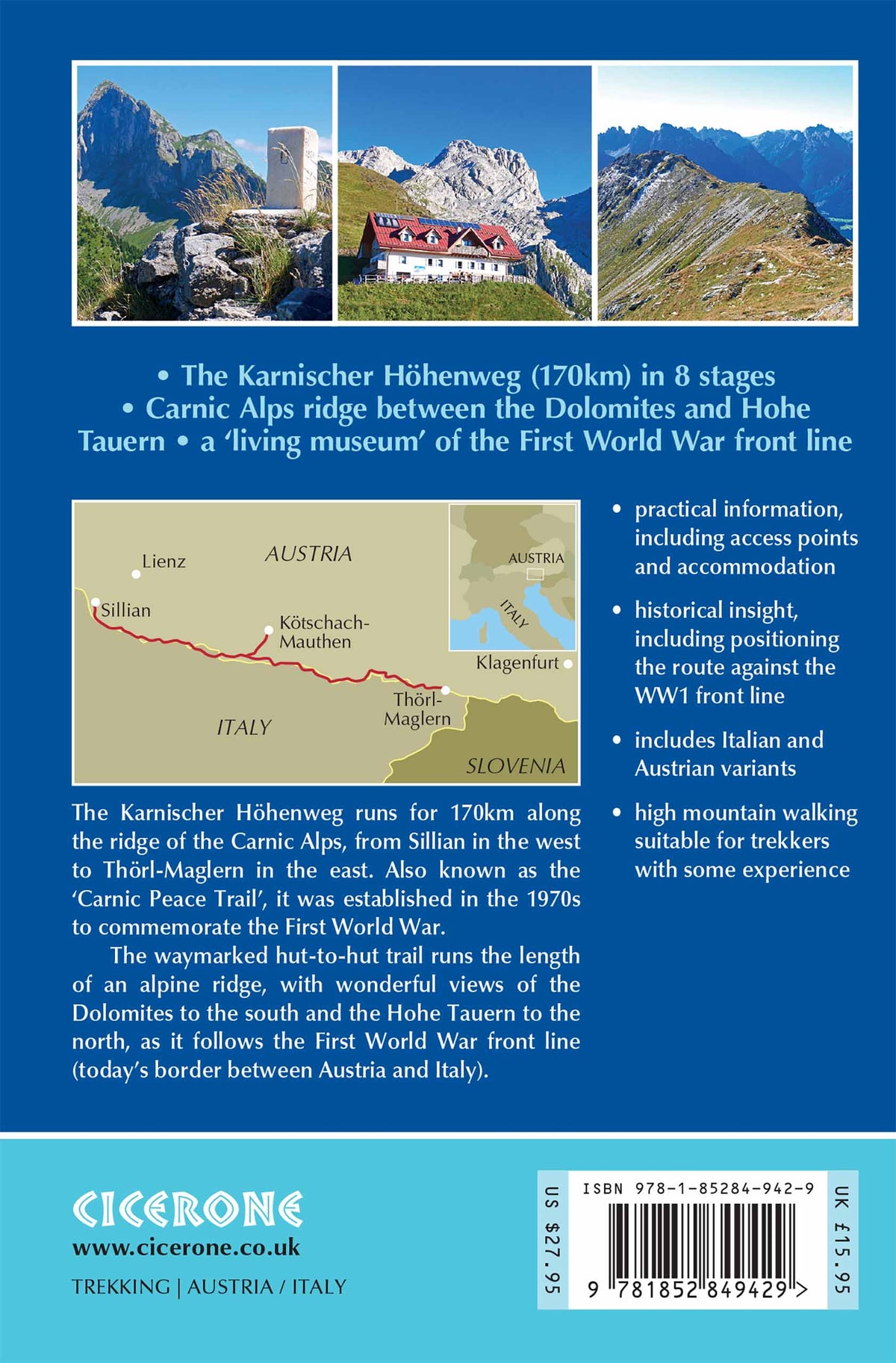 The Karnischer Hohenweg - Back Cover
