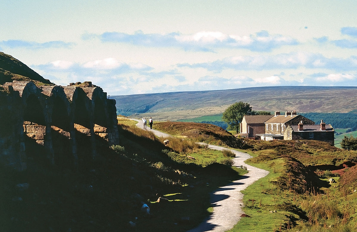The North York Moors - Route Photos - 02-	The Rosedale Ironstone Railway seen at the top of Rosedale Chimney Bank (Walk 30)