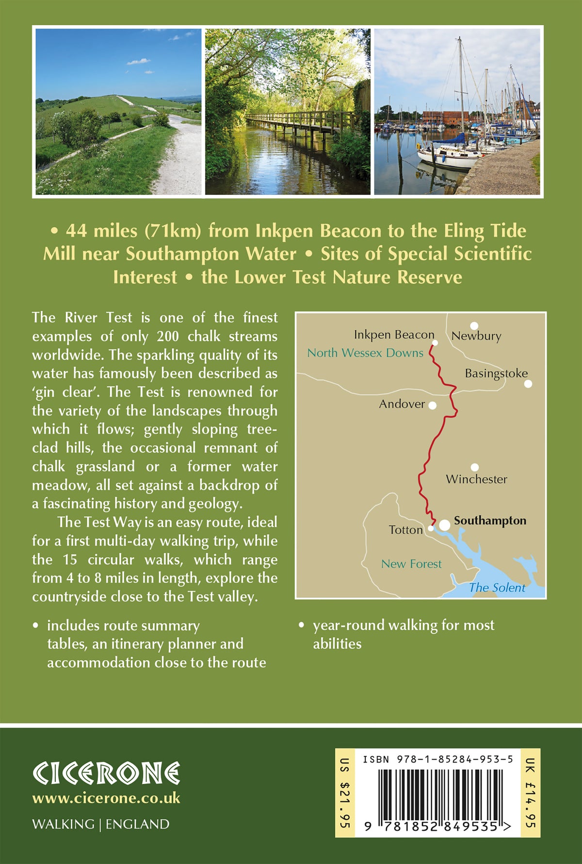 Walking Hampshire's Test Way - Back Cover