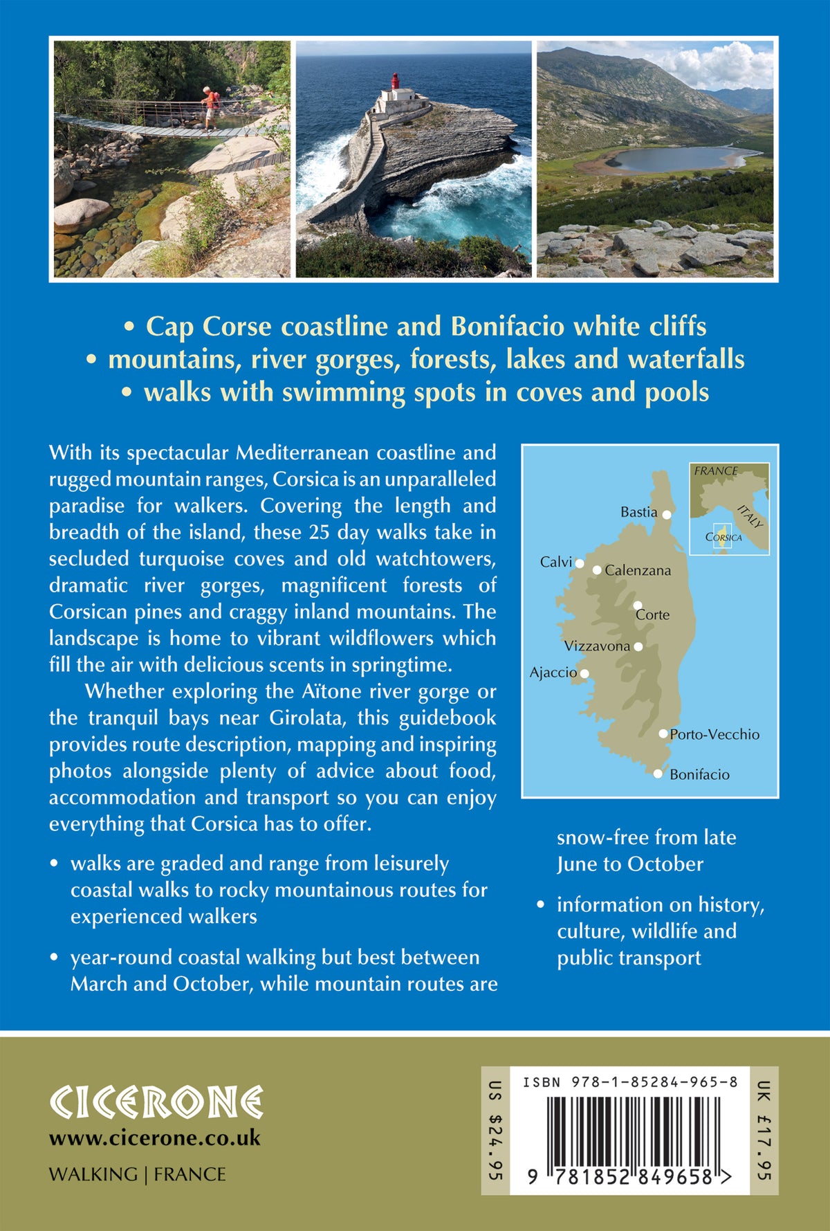 Walking on Corsica - Back Cover