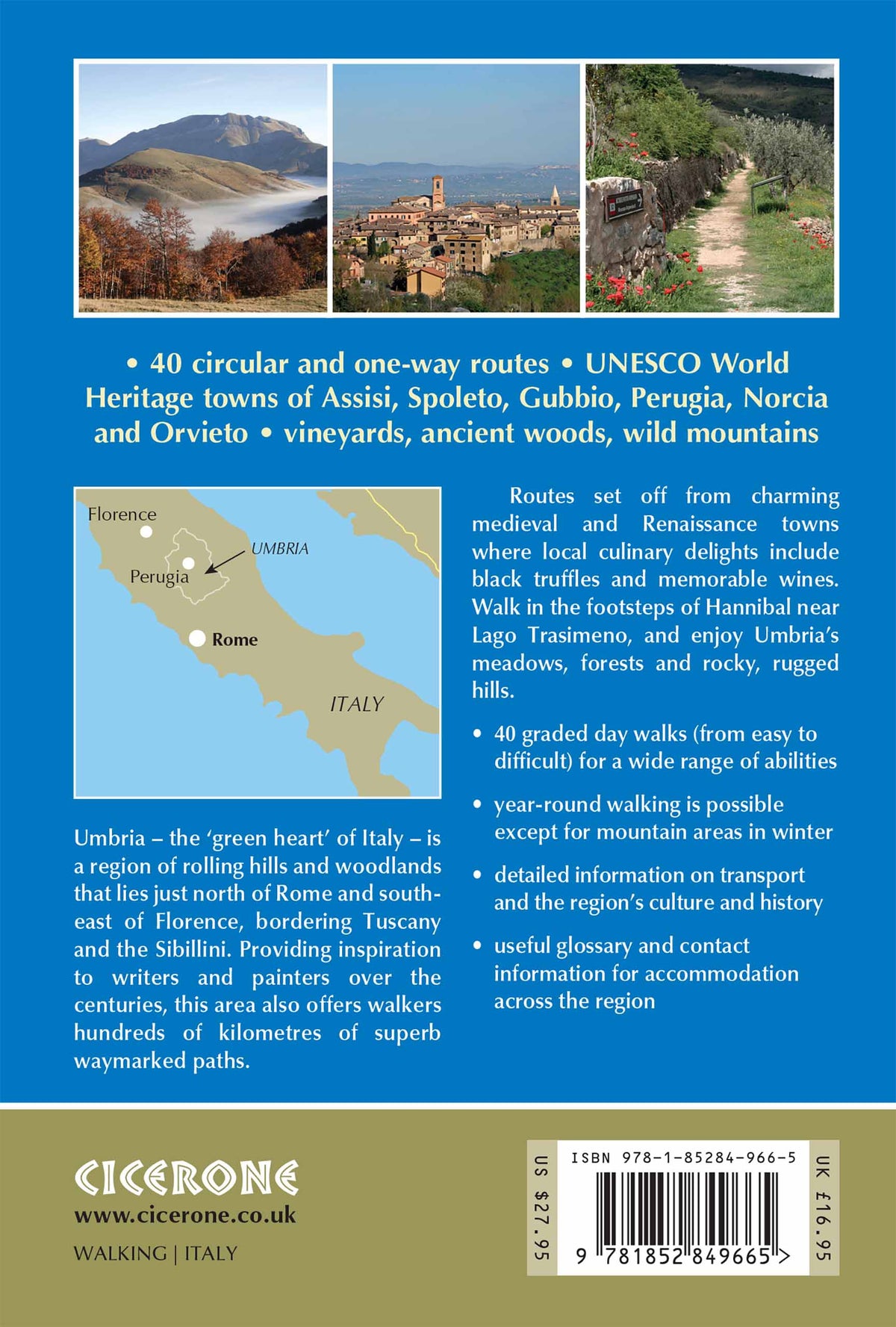 Walking in Umbria - Back Cover