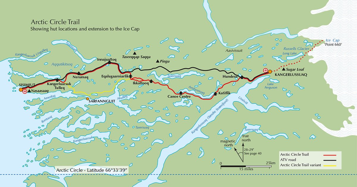Trekking in Greenland - The Arctic Circle Trail - Overview Map