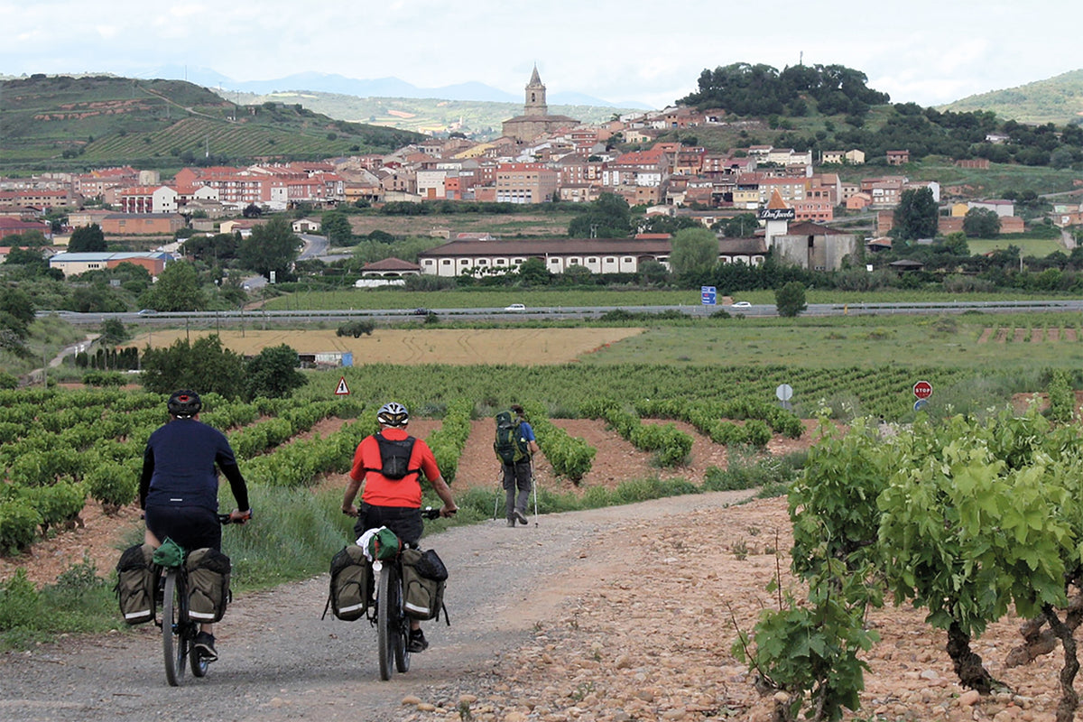 Cycling the Camino de Santiago - Route Photos - Navarrete in the Rioja wine region has 11 bodegas (wineries) (Stage 5)