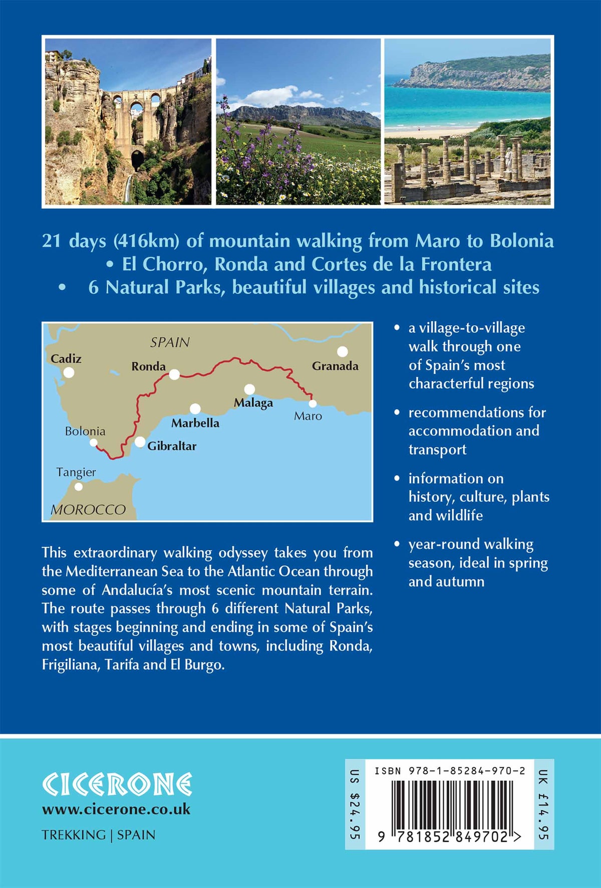 The Andalucian Coast to Coast Walk - Back Cover