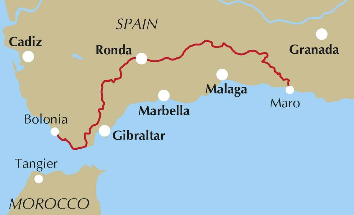 The Andalucian Coast to Coast Walk - Location Map
