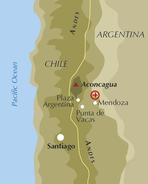 Aconcagua and the Southern Andes - Location Map