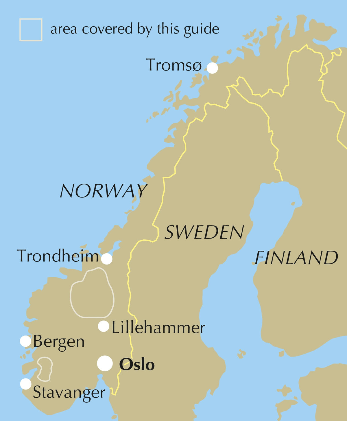 Hiking in Norway - South - Location Map