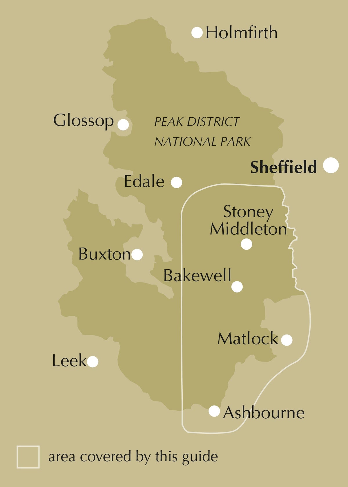 Walking in the Peak District - White Peak East - Location Map