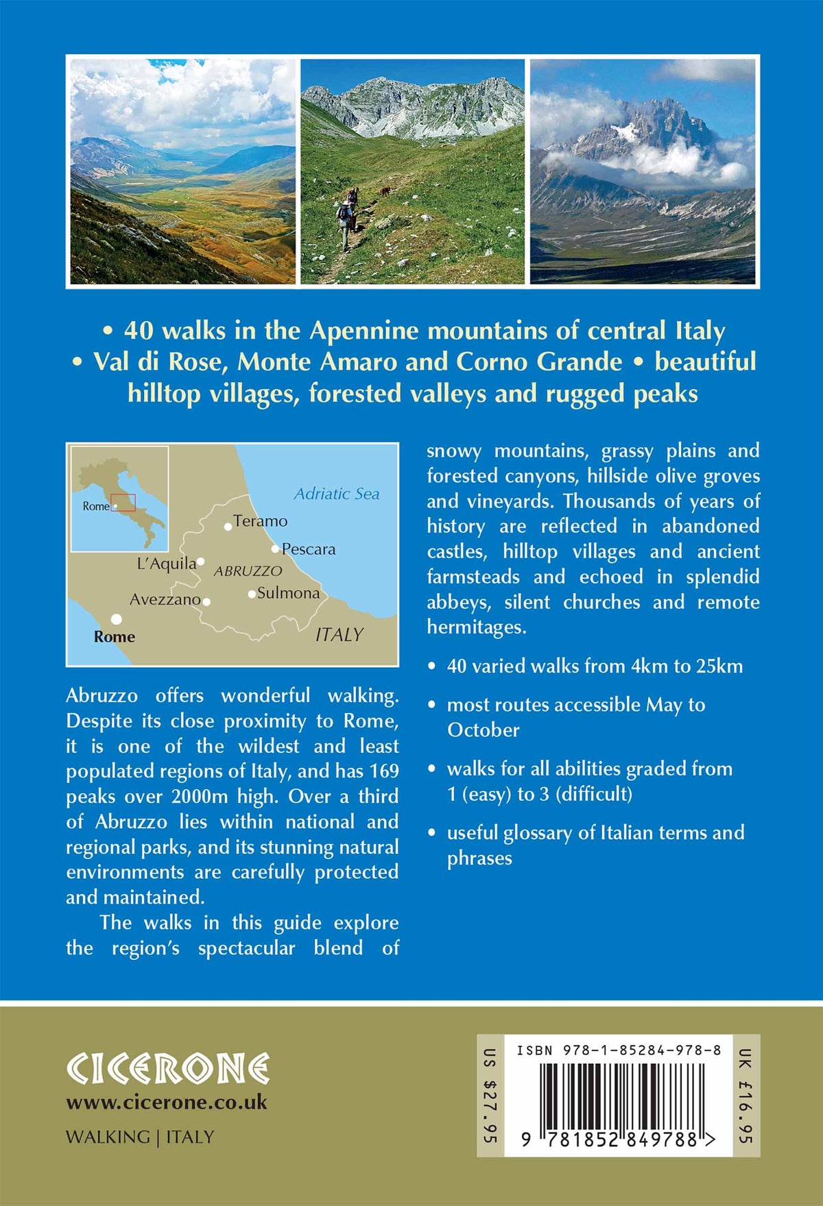 Walking in Abruzzo - Back Cover