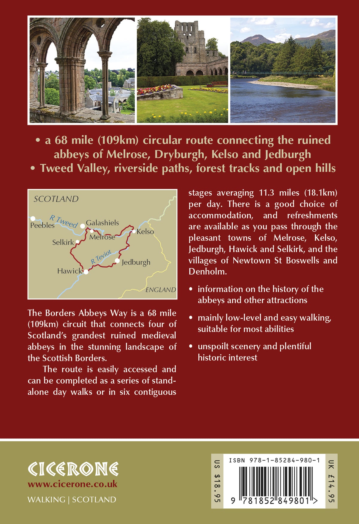 The Borders Abbeys Way - Back Cover