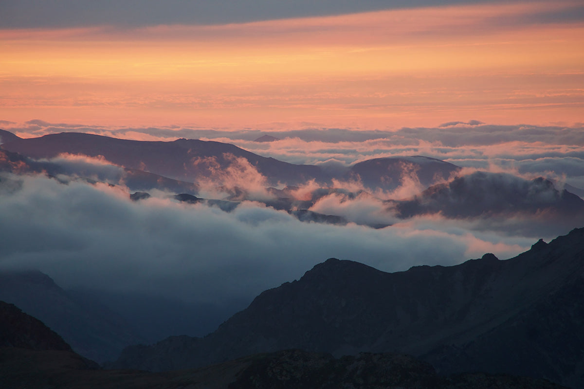 The Pyrenean Haute Route - Route Photos - Sunset from Pic Carlit (2921m) (Day 36)