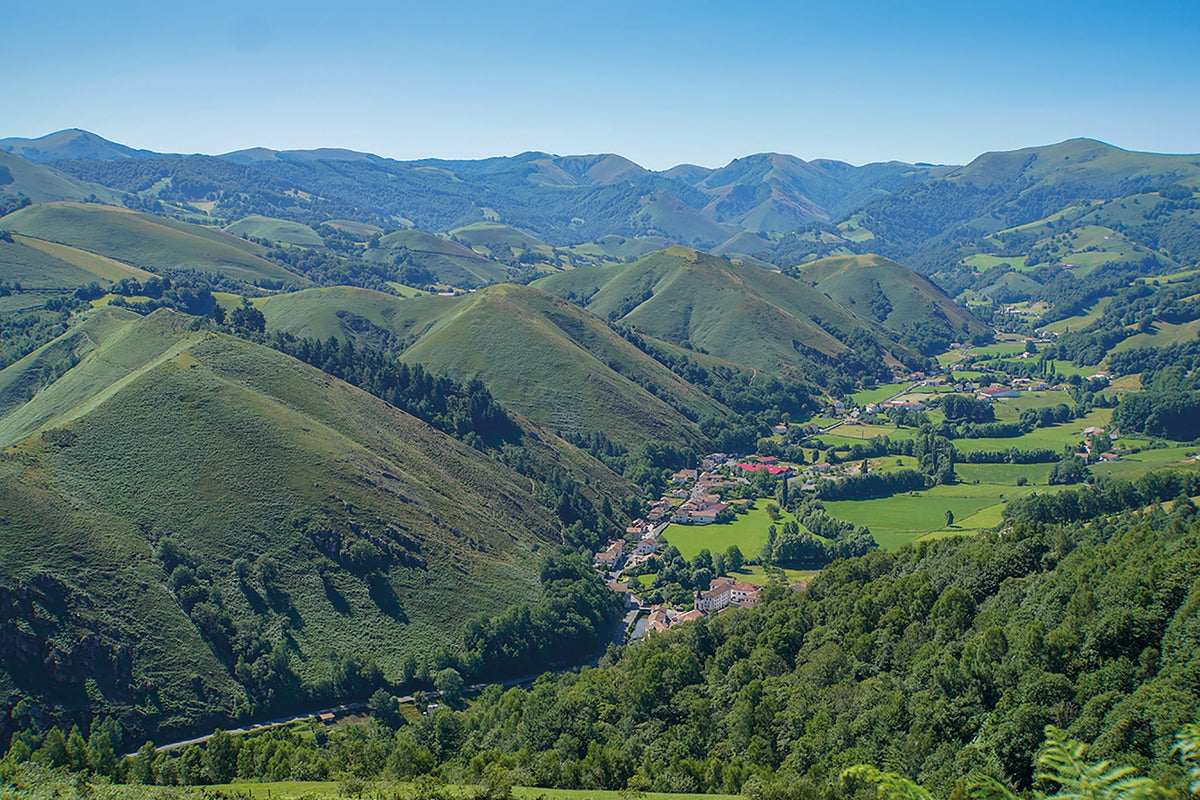 The Pyrenean Haute Route - Route Photos - Aldudes is situated in a valley along the river Nive (Day 3)