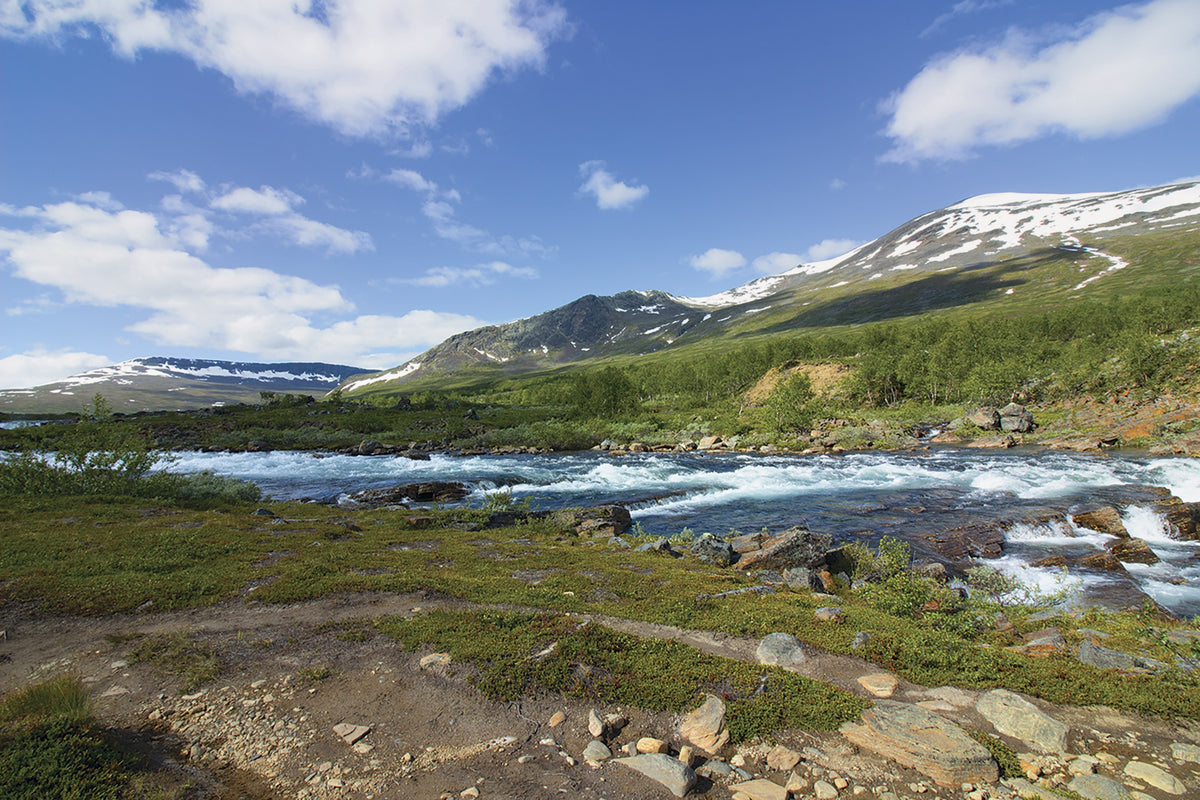 Trekking the Kungsleden - Route Photos - The Kaitumjåkka River seen from the south bank (Stage 7)