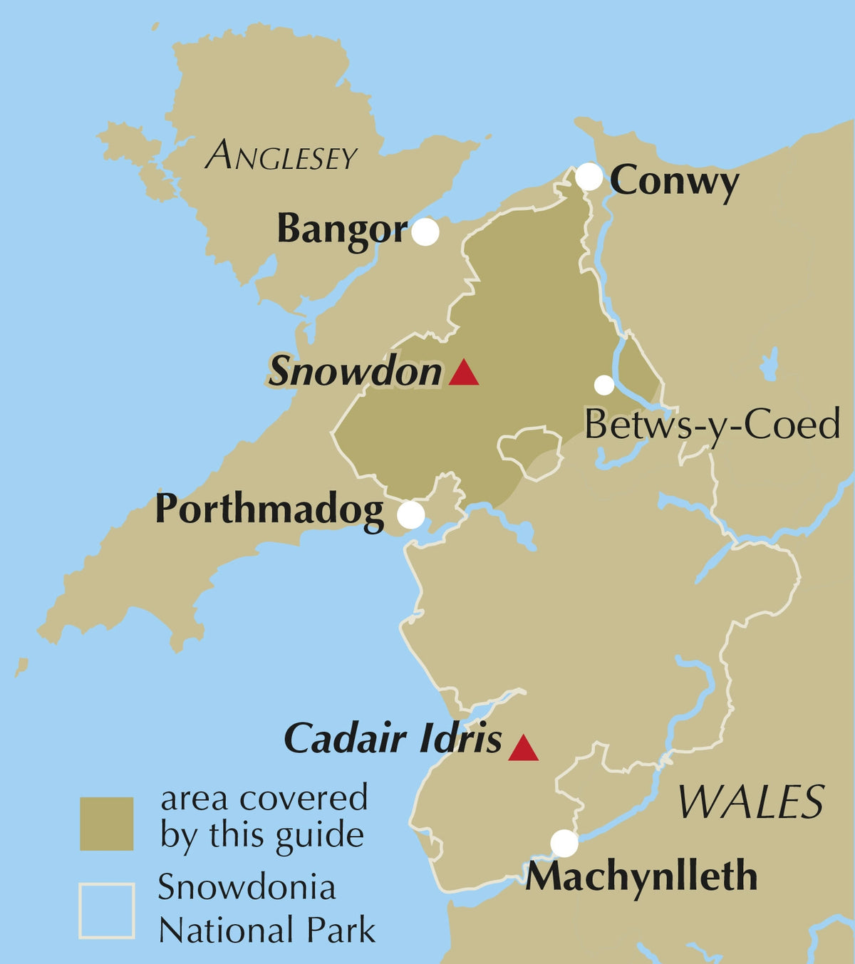 Snowdonia: 30 Low-level and Easy Walks - North - Location Map