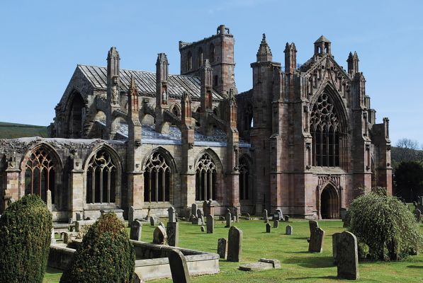 The Southern Upland Way - Route Photos - Melrose Abbey (Stage 11)