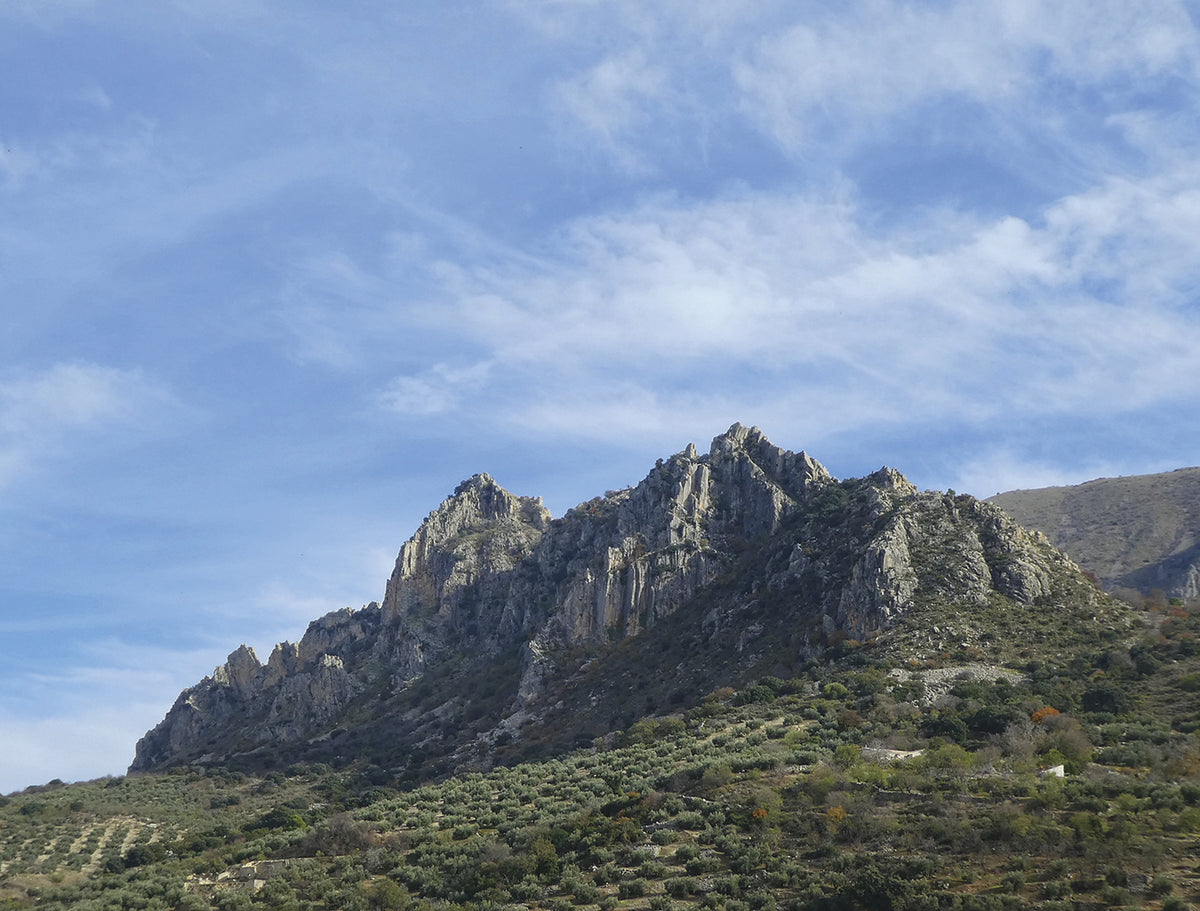 Trekking the GR7 in Andalucia - Route Photos - Limestone outcrop above Albánchez de Mágina